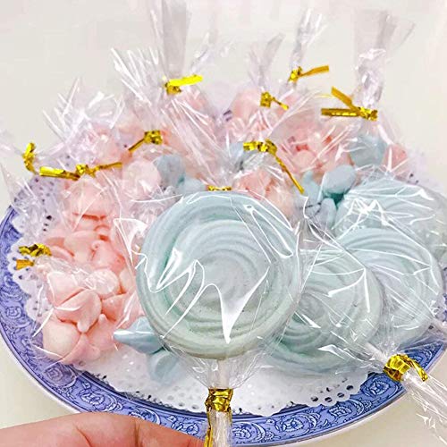 200PCS Bolsa Celofán Transparentes, BESTZY Bolsas de Plástico de Caramelos para Galletas, Panadería, Dulces, Regalos