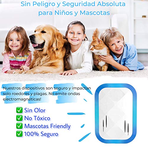 2020 New generation | Ultrasonido Anti Mosquitos Insectos | Repelente Cucarachas Moscas Chinches | Repelente Ultrasónico Rata Hormiga | Control de Plagas Roedores | Para Interior y Exterior