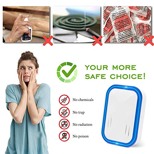 2020 New generation | Ultrasonido Anti Mosquitos Insectos | Repelente Cucarachas Moscas Chinches | Repelente Ultrasónico Rata Hormiga | Control de Plagas Roedores | Para Interior y Exterior