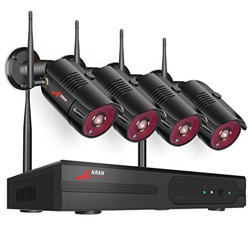 【2020 Nuevo】 Kit Videovigilancia IP WiFi Inalámbrica 1080P 4CH NVR Sistema de Vigilancia WiFi 4 Cámaras de Seguridad con 1TB HDD Sistema CCTV, Visión Nocturna, Acceso Remoto, SWINWAY