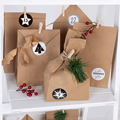 25 piezas Bolsas de Papel Regalo 14 x 26 x 8 cm - Bolsa Biodegradable Regalos Comunión para Invitados o para Guardar Comida, Semillas Flores, Dulces, Chuches, Pan - Bolsitas Kraft Marrón kgpack