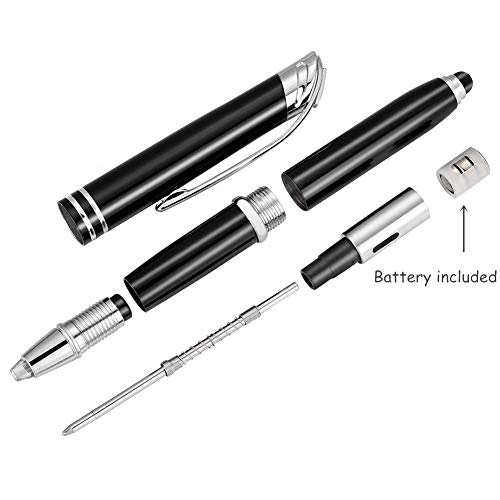 2PCS Bolígrafo de Punta Redonda, LED Bolígrafo de Gel para Escritor Nocturno, Linterna para Escribir en la Oscuridad Regalo de Bolígrafo para Hombres Mujeres