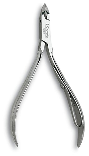 3 Claveles - Alicate Cutícula de 10 cm con Boca Corte de 7 mm