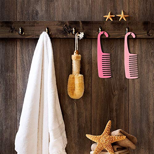 3 peines de ducha de dientes anchos, peine desenredante con gancho, peine húmedo y seco de dientes anchos para desenredar el cabello largo, húmedo o rizado
