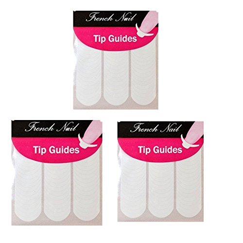 3 x 48 Pegatinas guías para manicura francesa