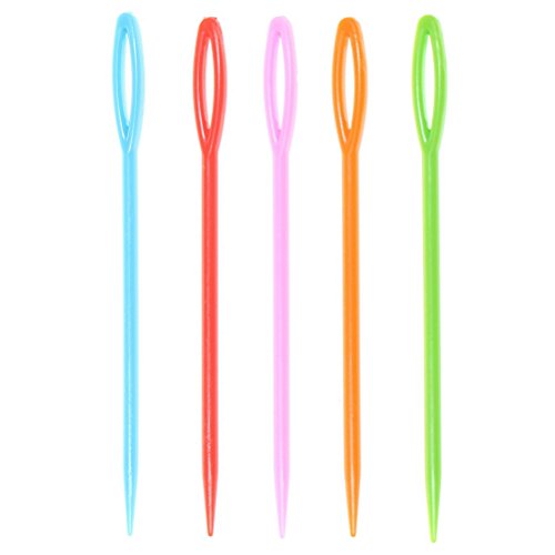 30 agujas de coser de plástico de Wowot. Ideales para niños, de 9 cm para su uso en manualidades y proyectos infantiles