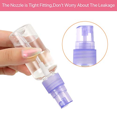 30 Piezas Botellas de Spray Botella de Pulverizador de Niebla Fina de 1 oz/ 30 ml Contenedores de Líquido Transparente Recargables Tamaño de Viaje para Perfume Maquillaje Limpieza Facial