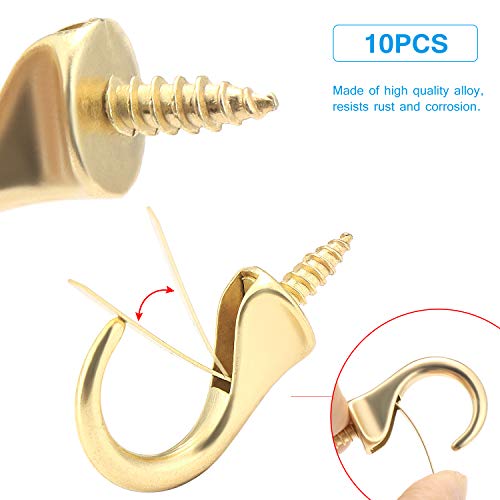 30PCS Ganchos de rosca Ganchos de techo suspendidos Ganchos de taza para el hogar Cocina Oficina Dormitorio