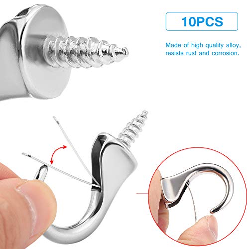 30PCS Ganchos de rosca Ganchos de techo suspendidos Ganchos de taza para el hogar Cocina Oficina Dormitorio