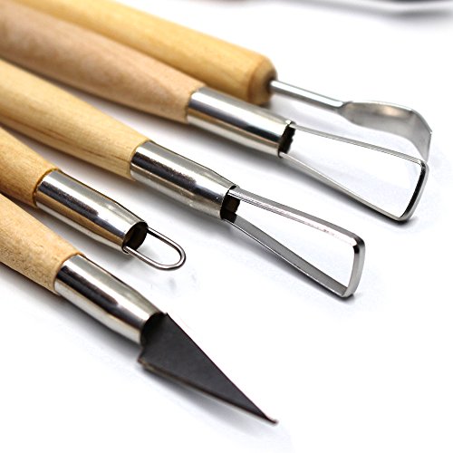 38 Piezas Herramientas de modelado de arcilla Set Ball Stylus Dotting Tools Herramienta de escultura de Arcilla de cerámica de madera Para tallado de arcilla /Cera / Tallado de madera / Art DIY