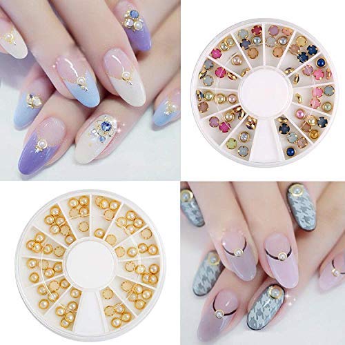 3D Nail Art Stickers Nails Arts Perlas Cristal 4 Cajas