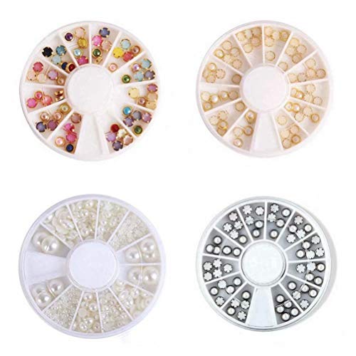 3D Nail Art Stickers Nails Arts Perlas Cristal 4 Cajas