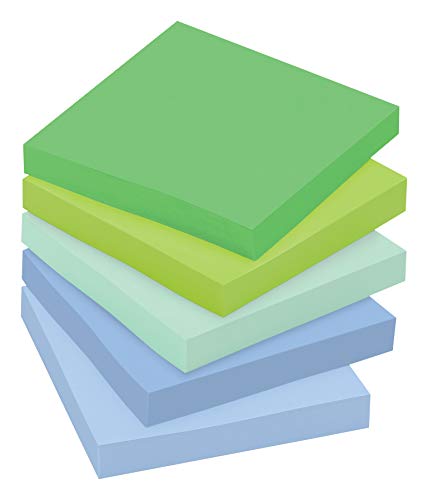 3M 6545SST S-per Sticky Notes 3 x 3 Cinco Colores tropicales Cinco Pad 90-Hoja Paquete