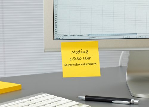 3M Post-It 2014-S - Notas adhesivas en cubo, 76 x 76 mm, color amarillo