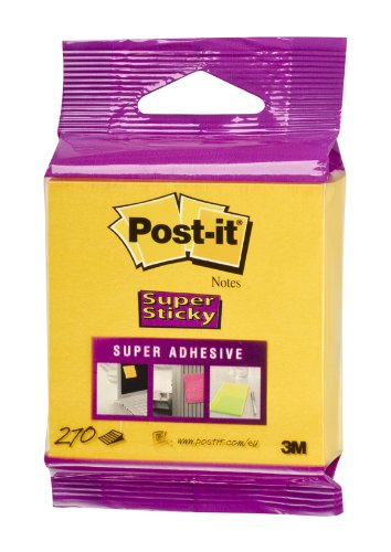 3M Post-It 2014-S - Notas adhesivas en cubo, 76 x 76 mm, color amarillo