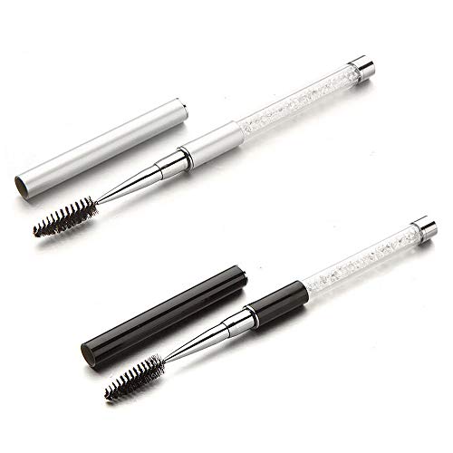 3Pcs Cepillo de Pestañas Eyelash Brush with Cap, Mwoot Cepillo Para Pestañas Maquillaje Profesional, De Fibras Sintéticas Para Cejas y Pestañas