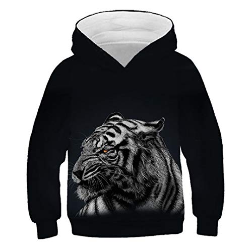 4-13 años Niños 3D Tiger Sudaderas Animal Bebida Lobo Agua Gato Caballo León Impreso niños Jerseys Picture Show TNT-736 4T