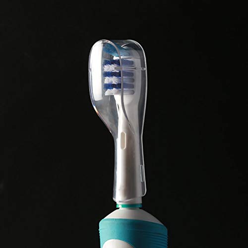 4 cabezales de repuesto para cepillo de dientes, funda protectora para viajes, senderismo, camping, soporte rectangular para cepillo antipolvo