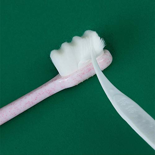 4 cepillos de dientes de cerdas de densidad ultra alta y cuidado bucal de cerdas ultra suaves-beige