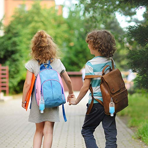 4 Piezas 50ml Botellas de Viaje Recargables Vacías Botellas de Plástico con Mosquetón Recipiente Portátil de Plástico Transparente de Viaje para Desinfectante de Manos Contenedor