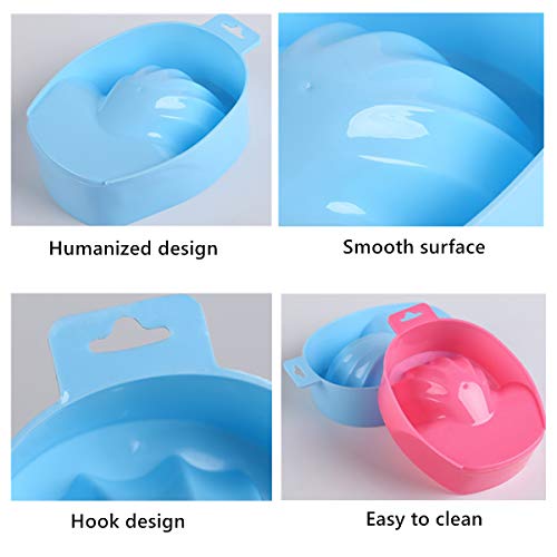 4 piezas de cuidado de las manos cuenco de uñas de arte de uñas Tazón de manicura Tazón de remojo Tazón de manicura para salón profesional o uso en el hogar