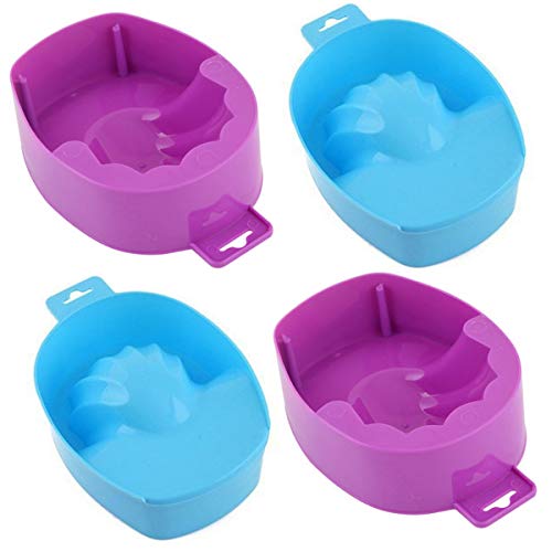 4 piezas de cuidado de las manos cuenco de uñas de arte de uñas Tazón de manicura Tazón de remojo Tazón de manicura para salón profesional o uso en el hogar