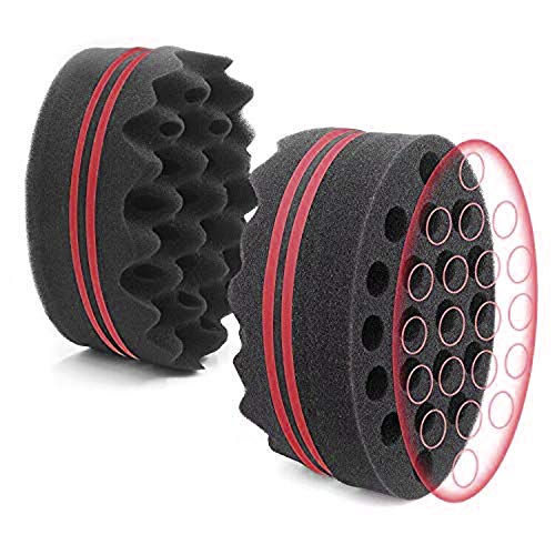 4 piezas de esponja para el pelo, rizo, esponja para rizos, rastas de bloqueo de torsión Afro Curl Coil Wave herramienta para el cuidado del cabello para el hogar y el barbero