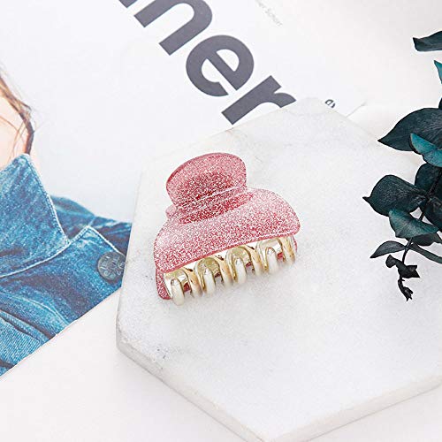 4 Piezas de Pinzas Para el Cabello Con Garras Acrílicas, Pinzas de Mariposa Con Pinzas Para el Cabello Pequeñas, Aptas Para Niñas Con Cabello Grueso (Negro, dorado, gris, rojo)