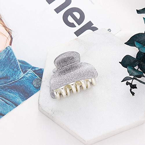 4 Piezas de Pinzas Para el Cabello Con Garras Acrílicas, Pinzas de Mariposa Con Pinzas Para el Cabello Pequeñas, Aptas Para Niñas Con Cabello Grueso (Negro, dorado, gris, rojo)