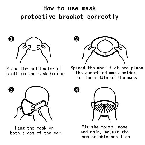 4 piezas negro 3D soporte de silicona para máscara lápiz labial protección soporte interior cojín apoyo para máscaras mejorar el espacio respiratorio ayuda a respirar suavemente