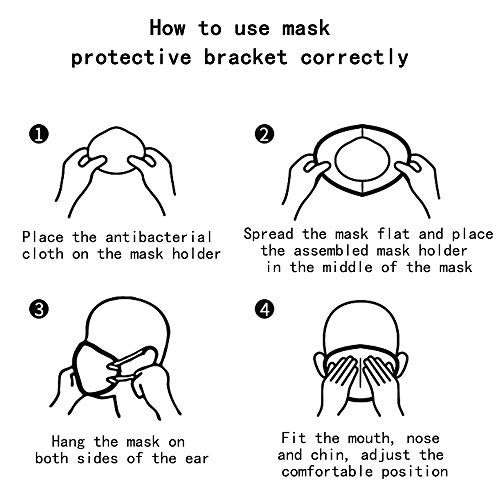 4 piezas negro 3D soporte de silicona para máscara lápiz labial protección soporte interior cojín apoyo para máscaras mejorar el espacio respiratorio ayuda a respirar suavemente