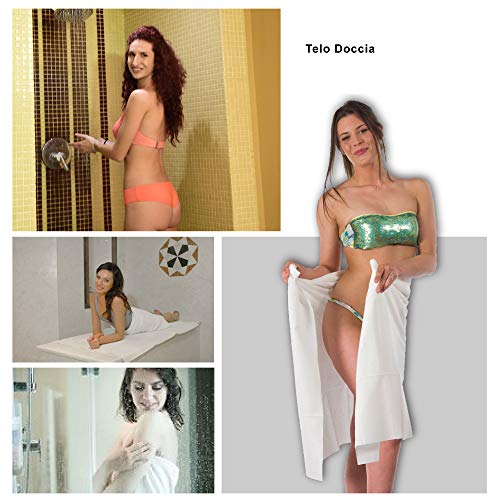 4 Toallas De Ducha Desechables Tamaño Familiar Útil Para Viajes Vacaciones Y Deportes En Suave Viscosa Ecológica Y Biodegradable 100% Ecofriendly Absorbente Y Resistente Cm 80 x 160