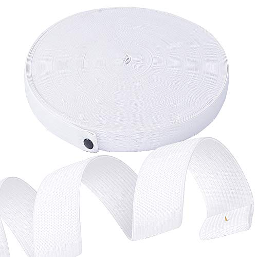 40metros Elástico Cinta Banda Goma Elástica Ancho 2cm Blanco Tejido de Costura Ropa Manualidades Artesanía DIY