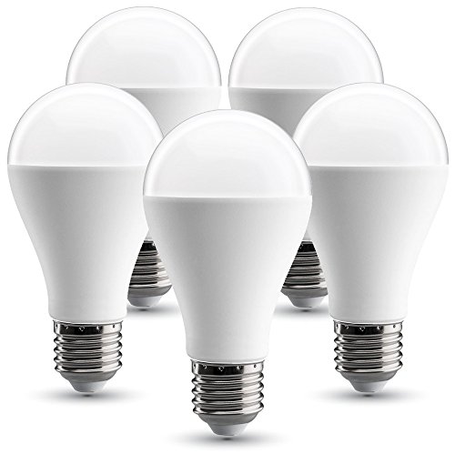 4396-5 - Pack de 5 - 4396 - V-TAC - Bombilla LED - Casquillo ?27 - consumo 17W (equivalente a 120W) - luz blanca cálida (2700K) - 1800 lm - angulo de iluminacion 130°
