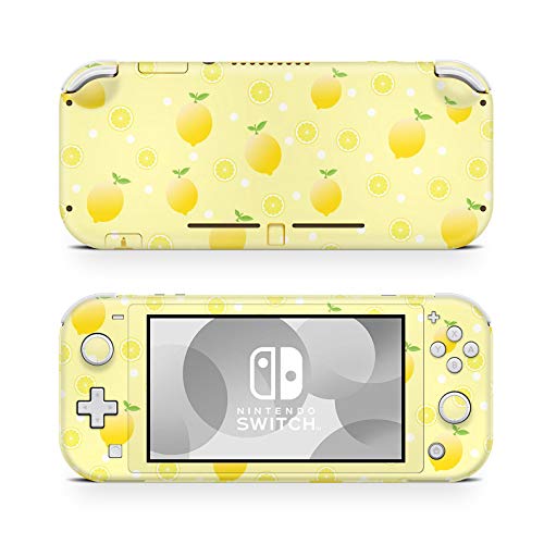 46 North Design Switch Lite Skin Vinyl Stickers, Limones amarillos Jugo Frutas Árbol Hoja Lima Cítricos Rubio pálido Brillo Anime Kawaii, Alta calidad, Durable, Sin burbujas, Made in Canada