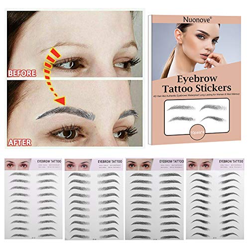 4D Hair-like Authentic Eyebrows, Eyebrow Transfers, Eyebrow Tattoo Sticker, Cejas Falsas, Bionic Eyebrow, Pegatinas de Cejas biónicas a Prueba de Agua Grooming Shaping Makeup Brow Shaper