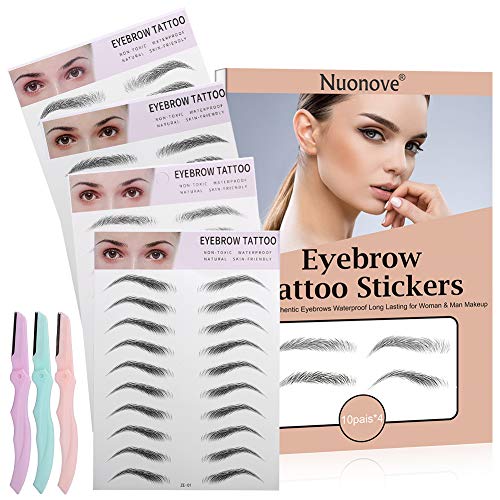 4D Hair-like Authentic Eyebrows, Eyebrow Transfers, Eyebrow Tattoo Sticker, Cejas Falsas, Bionic Eyebrow, Pegatinas de Cejas biónicas a Prueba de Agua Grooming Shaping Makeup Brow Shaper