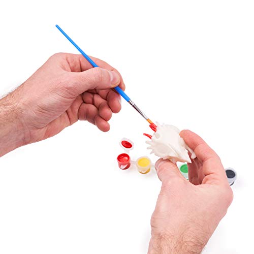 5 Dinosaurios y kit de Pintura con pinceles - Conjunto de arte todo incluido, ideal para fanaticos con dinosaurios, perfecto para manualidades y actividades.