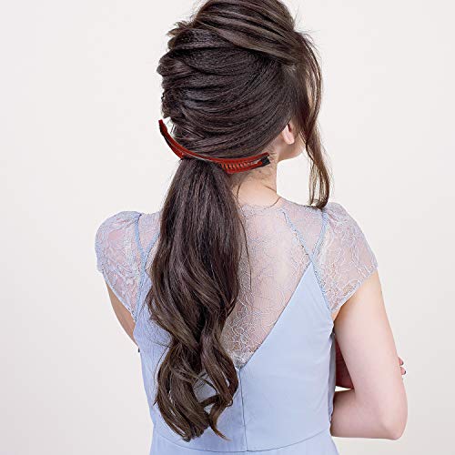 5 Pieces Banana Clips Fish Clips Long Hair Clips Barley Twisted Banana Hair Comb Fish Grip Slide Size 15 cm for Ladies (Conjunto Estilo 2)