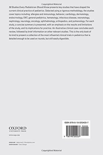 50 Studies Every Pediatrician Should Know (Fifty Studies Every Doctor Should Know)