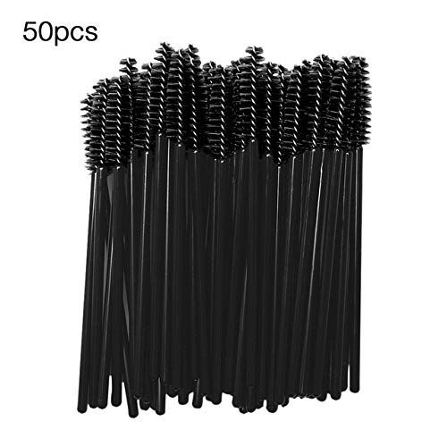 50 Uds aplicador de pestañas desechable Brillante Varita rizador Cepillo Conjunto rímel Cejas spoolers Peine varitas carretes Pinceles Herramienta de Maquillaje