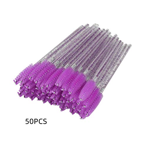50 Uds aplicador de pestañas desechable Brillante Varita rizador Cepillo Conjunto rímel Cejas spoolers Peine varitas carretes Pinceles Herramienta de Maquillaje