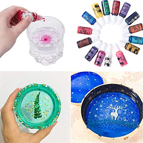 5X 30 ml de resina epoxi cristalina, pegamento UV, 24 piezas de decoración, 15 pigmento colorido, 11 piezas de silicona transparente, molde de 100 piezas, anillos de oro, accesorios de metal