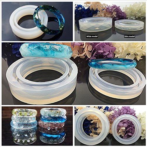 5X 30 ml de resina epoxi cristalina, pegamento UV, 24 piezas de decoración, 15 pigmento colorido, 11 piezas de silicona transparente, molde de 100 piezas, anillos de oro, accesorios de metal