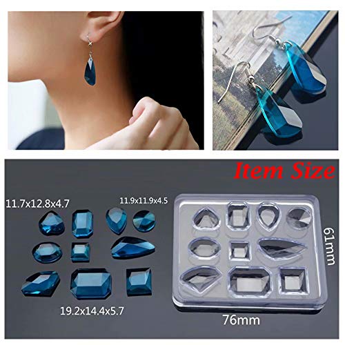 5X 30 ml de resina epoxi cristalina, pegamento UV, 24 piezas de decoración, 15 pigmento colorido, 11 piezas de silicona transparente, molde de 100 piezas, anillos de oro, accesorios de metal