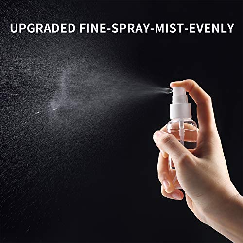 6 botellas de spray de 20 ml, pequeñas botellas de perfume vacías de viaje con spray recargable para aceite de cocina con 2 embudos y 12 etiquetas