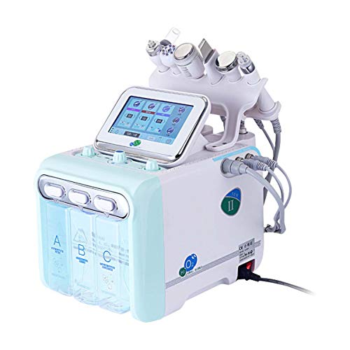 6 en 1 Agua Hidrógeno Oxígeno Máquina de belleza Hydro Clean dermoabrasión la piel facial del cuidado de Jet peladora de rejuvenecimiento de la piel pequeña ampolla de dispositivos