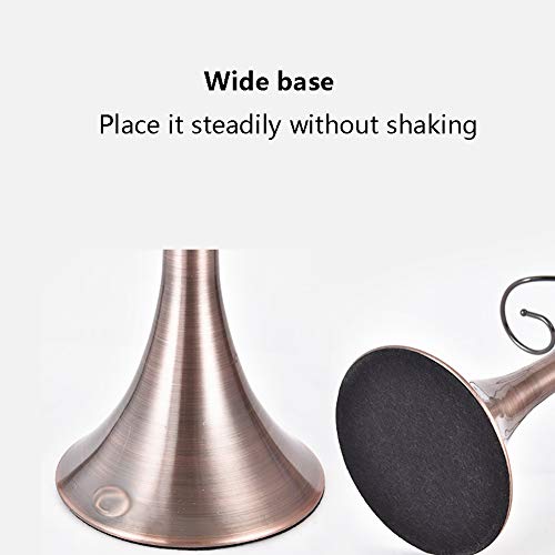 6-Gancho Holder encimera Copa de Vino, Estante de Almacenamiento Creatividad cáliz, con la Barra en negrilla y una Base Ancha, para la Barra casera Cocina,Cromo