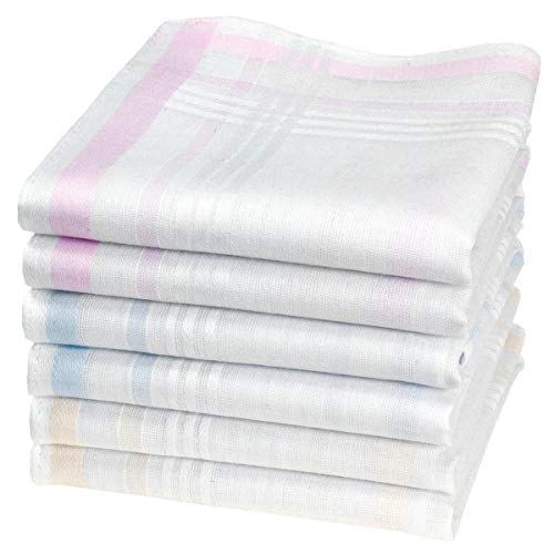 6 pañuelos de mujer - Modelo "Louise" - 29 centimetros