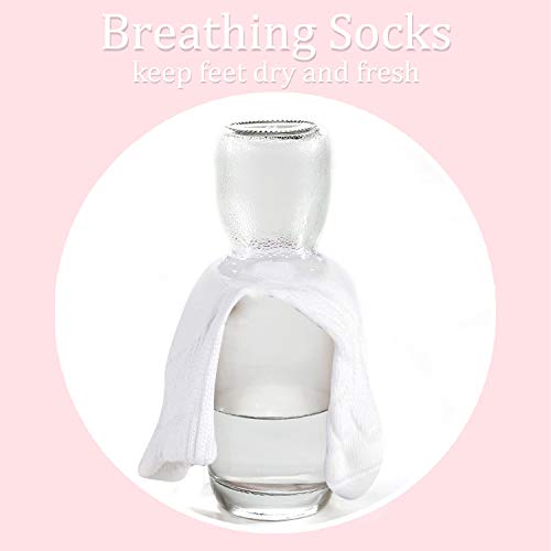 6 pares de no-vinculante de la humedad de la mujer micking cojín calcetines diabéticos de bambú Black9-11